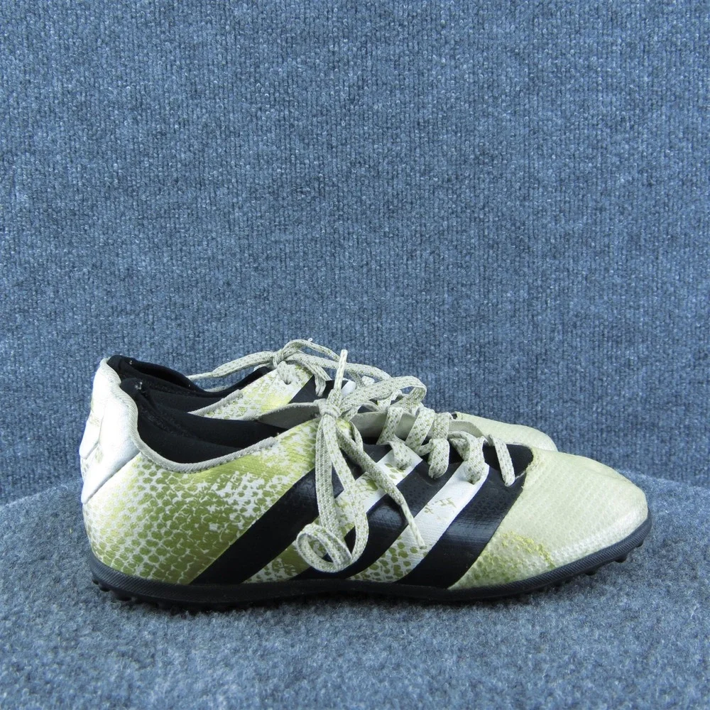 adidas Boys Sneaker Shoes Athletic Off White Synthetic Lace Up Size Y 4.5 Medium